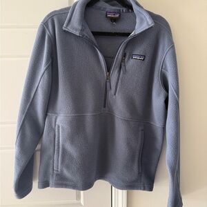 Vintage Women's Patagonia Synchilla Marsupial Pullover 1/2 Zip Fleece Blue Med.